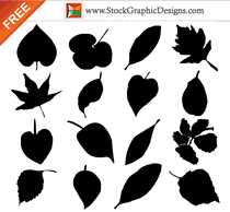 Nature - Leaf Silhouettes Free Vector Graphics 