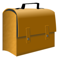 Leather suitcase