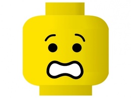 Objects - Lego Smiley Scared clip art 