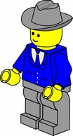 Human - Lego Town Businessman clip art 