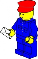 Lego Town Postman clip art Preview