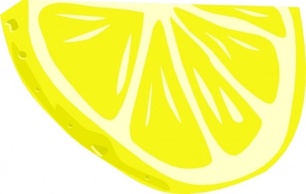 Objects - Lemon (half Slice) clip art 