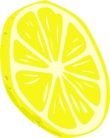 Objects - Lemon (slice) clip art 