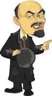 Cartoon - Lenin Caricature clip art 
