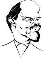 Cartoon - Lenin Caricature clip art 