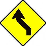 Leomarc Cautio Curve In Road clip art