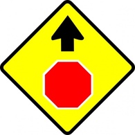 Signs & Symbols - Leomarc Caution Stop Sign clip art 