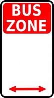 Signs & Symbols - Leomarc Sign Bus Zone clip art 