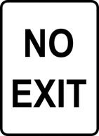 Signs & Symbols - Leomarc Sign No Exit clip art 