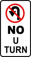 Signs & Symbols - Leomarc Sign No U Turn clip art 