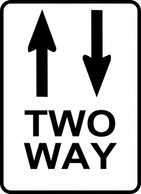 Signs & Symbols - Leomarc Sign Two Way clip art 