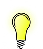 Lightbulb-brightlit clip art Preview
