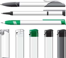 Objects - Lighters and pens vector 