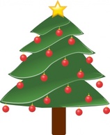 Lightly Decorated Evergreen clip art Preview