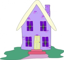 Lilac House clip art Preview