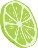 Food - Lime (slice) clip art 