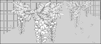 Flowers & Trees - Line drawing of flowers -13 