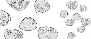 Flowers & Trees - Line drawing of flowers -24 