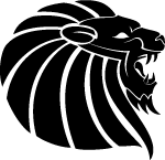 Lion Black Vector Clipart 