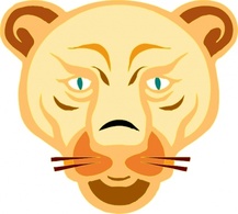 Lion Face Cartoon clip art