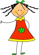 Cartoon - Little Doll clip art 