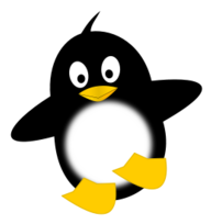 Little funny penguin