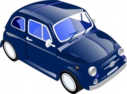 Transportation - Little Small Car Saves Gas clip art 