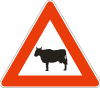 Livestock Crossing Vector Sign 