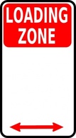 Signs & Symbols - Loading Zone Sign clip art 