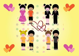 Cartoon - Love Couples Vectors 