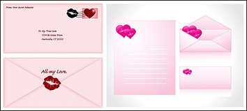 Objects - Love envelope vector material 