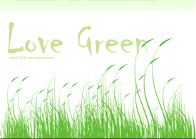 Backgrounds - Love Green Vector 