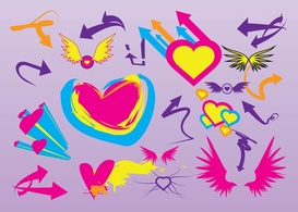 Love Wings Vectors