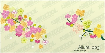 Flowers & Trees - Lovely flowers, branches vector material 