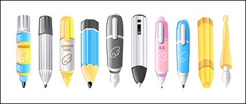 Icons - Lovely pen icon vector material 