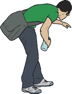 Human - Luke Lamborn Reaching Down clip art 