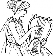 Music - Lyre Musical Instrument clip art 