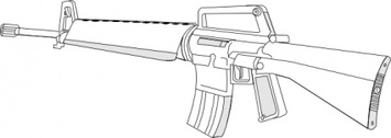 M16 Gun clip art 