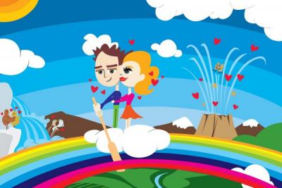 Magic Couple in Love Vector Preview