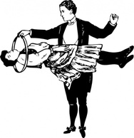 Human - Magician And Floating Lady clip art 