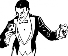 Business - Magician Card Trick clip art 