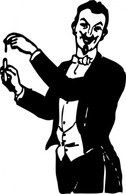 Human - Magician Doing A Trick clip art 