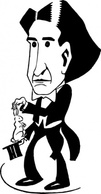 Cartoon - Magician Howard Thurston clip art 