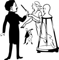 Magician With Magic Wand clip art 