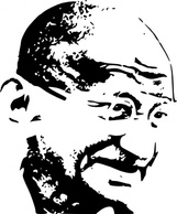 Human - Mahatma Gandhi clip art 