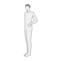 Silhouette - Male body silhouette - side 