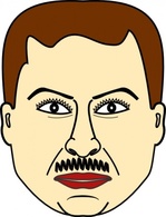 Human - Man Face clip art 