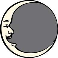 Nature - Man In The Moon clip art 