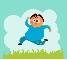 Man Jogging clip art