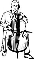 Man Playing Cello clip art Preview